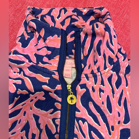 Lilly Pulitzer XXS Popover Coral Reef Skipper Full Zip - Picture 3 of 8
